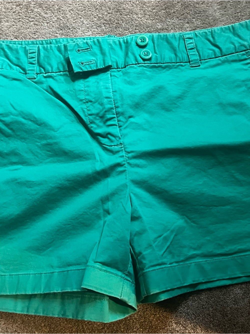 Vineyard Vines Teal Roll-Cuff Cotton Shorts